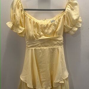 Mini yellow dress